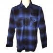 Dragstrip Kustom  New Checkered Lumber Jack Shirt in Black and Blue